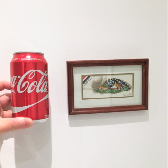 Miniature Painting On Bird Feather Signed Framed - Picture 4 of 4